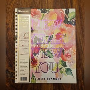 Hardback New Year, New You Floral Wellness Planner - 11.5" x 9"